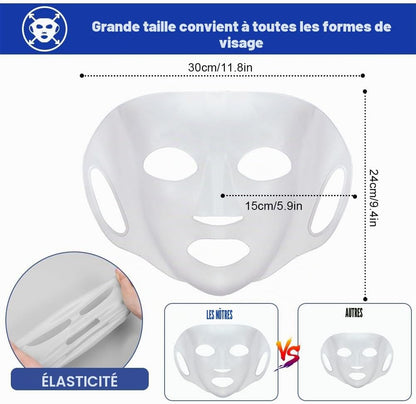 Couverture De Masque De Visage, Masque Facial De Silicone Pour Le Masques Silicone Visage Pour Les Hommes Et Les Femmes Réutilisable De Masque Pour Les Masques En Flocons