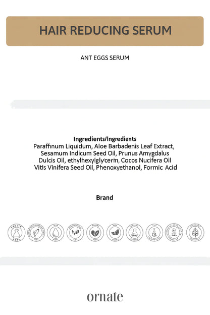 Ant Egg Oil Hair Reduction Serum 30Ml – 0.5% Formic Acid & 10% Aloe Vera