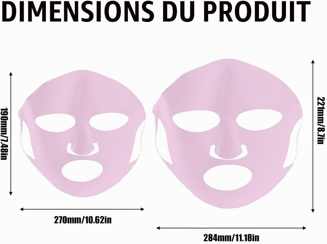Couverture De Masque De Visage, 2 Pièces Masque Facial De Silicone Pour Le Masque, Masque Réutilisable De Masque De Silicone Visage Facial De Vapeur Imperméable Masque De Beauté De Beautity