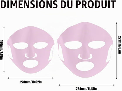Couverture De Masque De Visage, 2 Pièces Masque Facial De Silicone Pour Le Masque, Masque Réutilisable De Masque De Silicone Visage Facial De Vapeur Imperméable Masque De Beauté De Beautity
