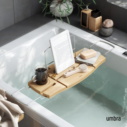 Aquala - Pont De Baignoire Extensible En Bambou, Naturel