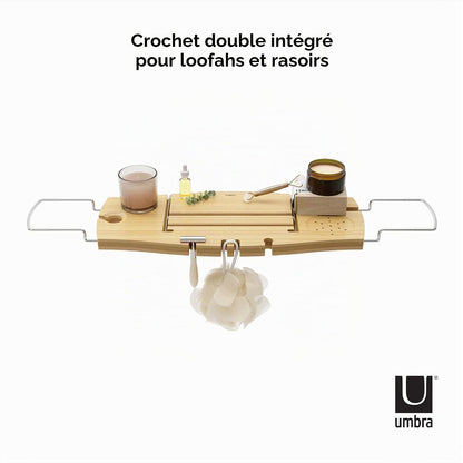 Aquala - Pont De Baignoire Extensible En Bambou, Naturel