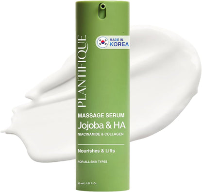 Huile De Jojoba Bio Oil, Serum anti Tache Visage (30Ml) | Jojoba Oil Pour Massage Visage Relaxante, Creme Hydratante Visage Homme Et Femme Aux Acide Hyaluronique Niacinamide Collagene