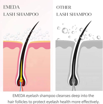Shampoing Pour Extensions De Cils Avec Brosse - 100 Ml - Mousse Nettoyante Pour Extensions Et Cils En Grappe - Sans Paraben Et Sans Huile - Utilisation En Salon À Domicile