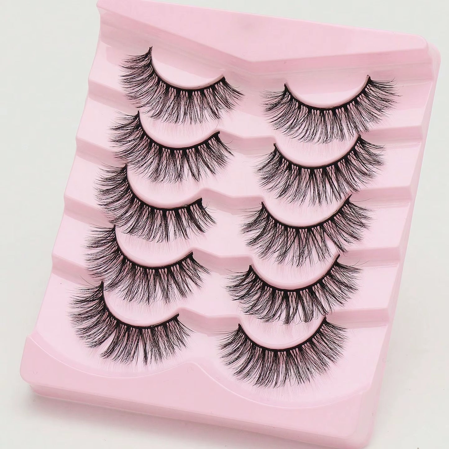 5 Pairs Cat Eye Lashes Faux Mink Eyelashes Winged End Eye Elongated Eyelashes Natural Long Manga Lashes Fake Lashes Makeup