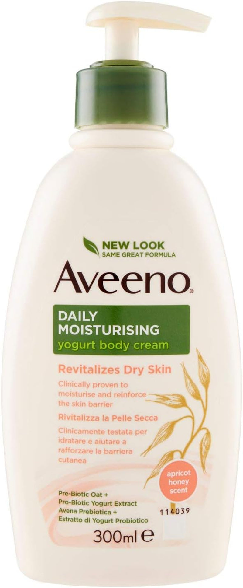Daily Mosturising Crème Pour Le Corps Hydratant Au Yaourt, Crème Pour Le Corps Parfumée Au Miel Et Abricot, Crème Hydratante Pour Le Corps Peau Sèche À L'Avoine Et Le Yaourt Grec, 300 Ml