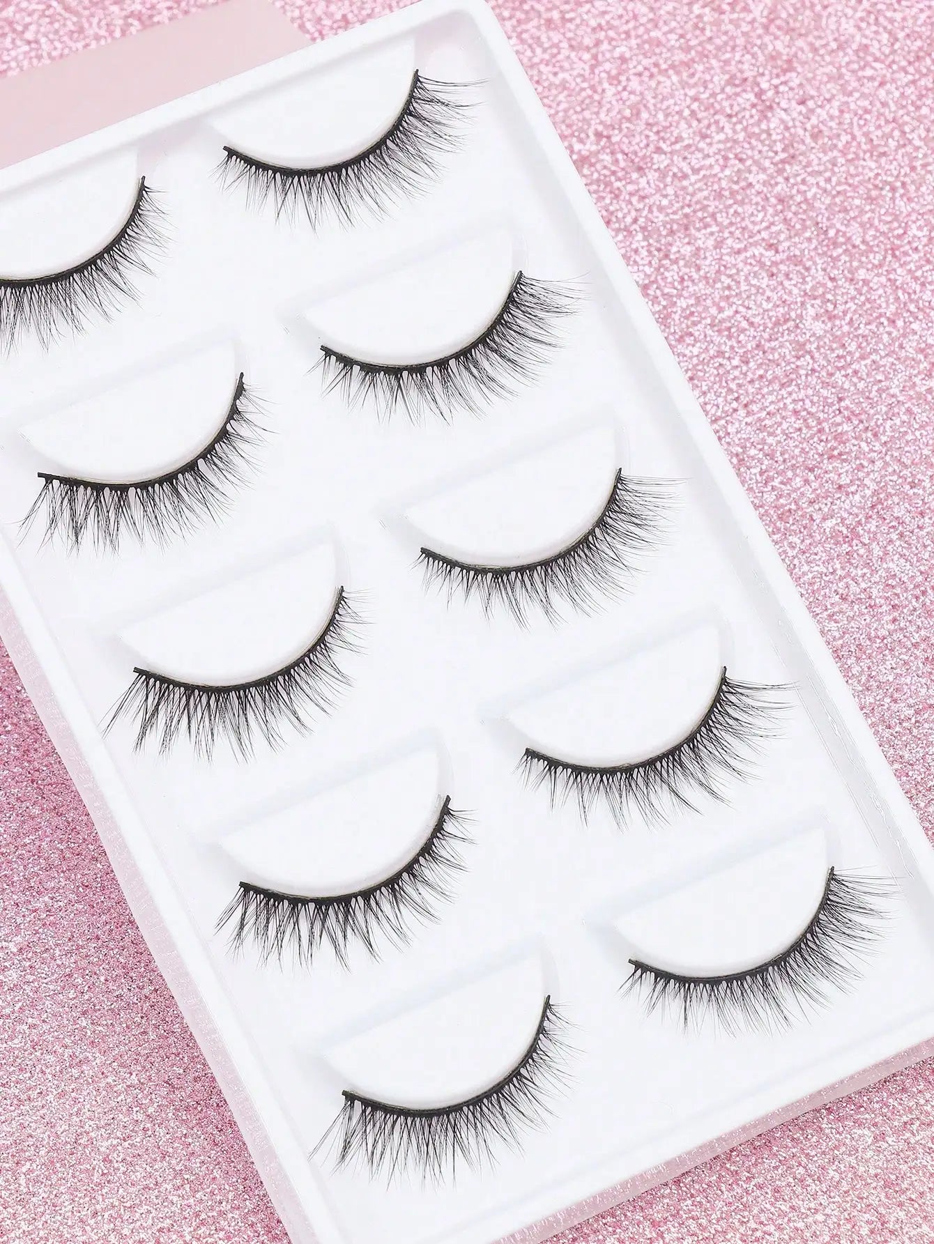 5 Pairs Cat Eye Lashes Faux Mink Eyelashes Winged End Eye Elongated Eyelashes Natural Long Manga Lashes Fake Lashes Makeup