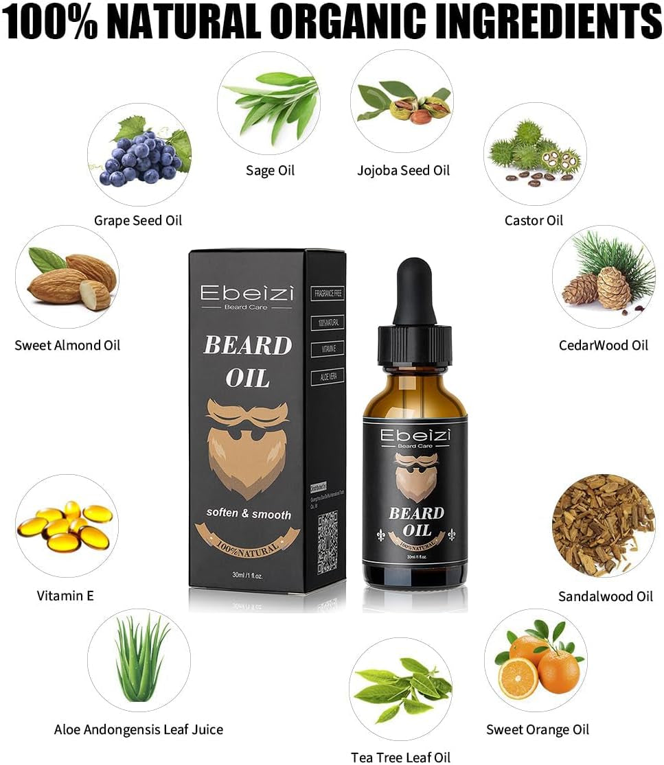 Kit De Croissance De Barbe  Avec Rouleau Dermique De 0,5 Mm Et Sérum De Croissance De Barbe De 30 Ml, Stimule La Croissance De La Barbe Chez Les Hommes