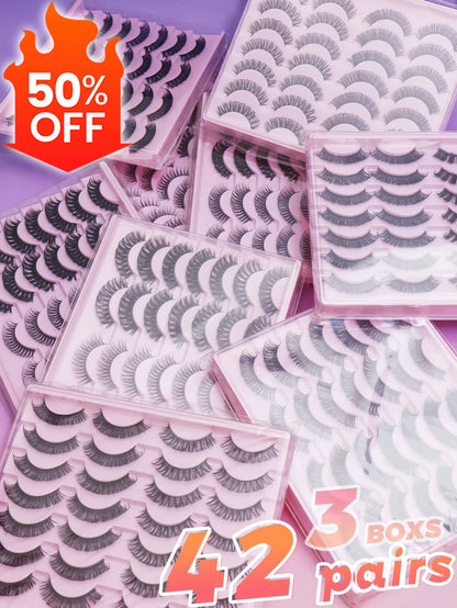 5 Pairs Cat Eye Lashes Faux Mink Eyelashes Winged End Eye Elongated Eyelashes Natural Long Manga Lashes Fake Lashes Makeup