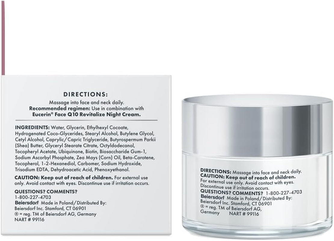 Crème Anti-Rides Pour Le Visage - Pour Peaux Sensibles - Avec Coenzyme Q10 - 48 G