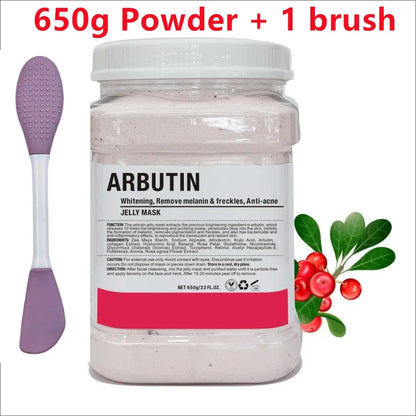 650G Chamomile Hyaluronic Acid Facial Moisturizing Mask Powder with Silicone Brush Increasing Skin Elasticity Rose Jelly Mask