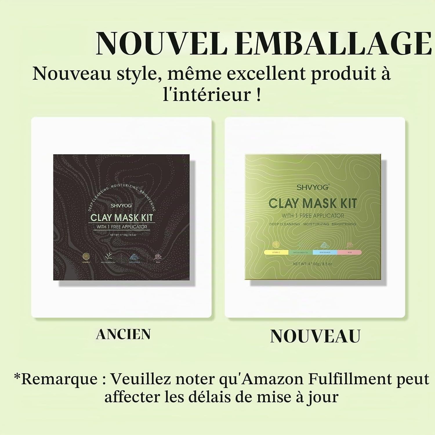 Masque Visage Au Curcuma, Masque D'Argile Détox Au Thé Vert, Masque De Boue Aux Minéraux De La Mer Morte, Masque À L'Argile Rose, Kit De Masque Pour Le Visage Pour Nettoyer En Profondeur, 240G