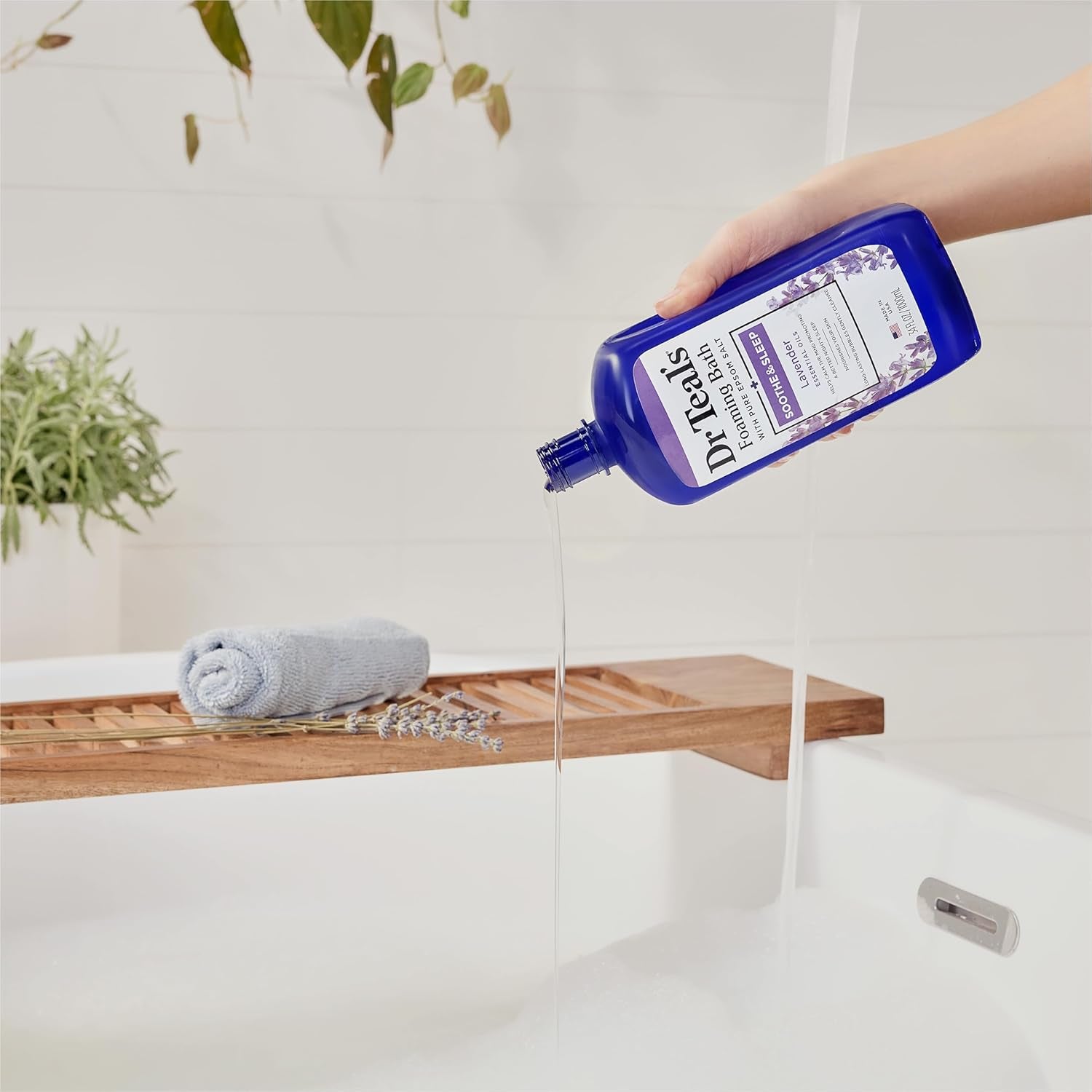 - Bain Moussant Au Sel D'Epsom Pur Et Lavande - Pour L’Apaisement Et Le Sommeil - 1 Litre