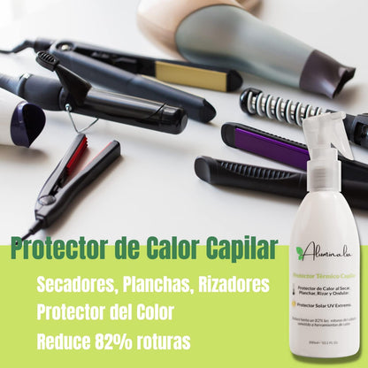 Spray De Protection Chaleur Cheveux - Spray Thermoprotecteur Cheveux Contre Lisseurs, Sèche-Cheveux Et Des Fers À Friser - Protection Des Cheveux Contre Les Rayons UV Du Soleil (300 Ml)