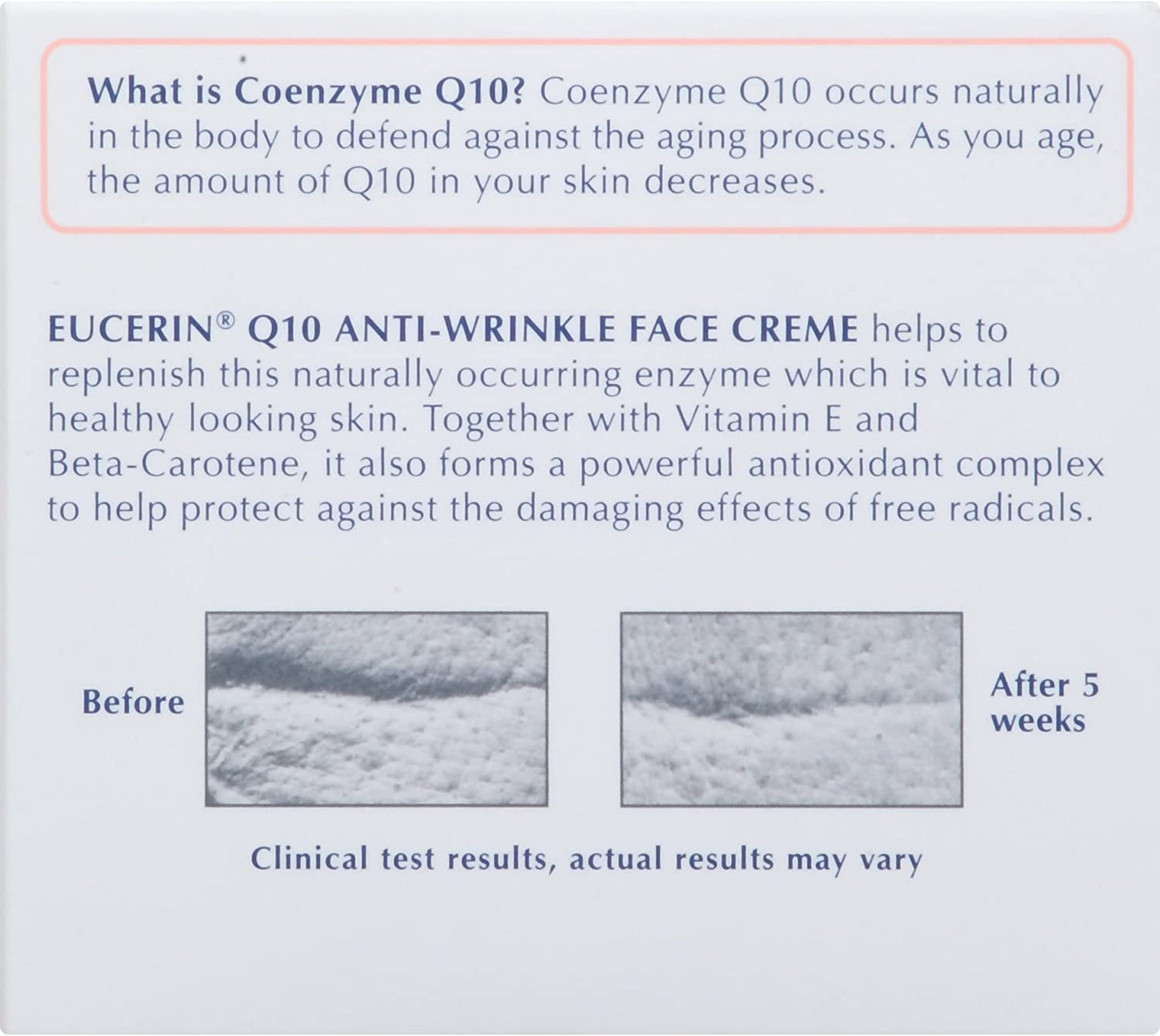 Crème Anti-Rides Pour Le Visage - Pour Peaux Sensibles - Avec Coenzyme Q10 - 48 G