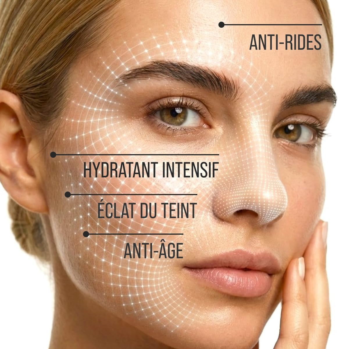 Crème Coréenne Anti-Âge Visage & Cou, Collagène, 40 Ml | Rouleau De Massage, Effet Liftant, Fermeté Et Élasticité, Action Lissante Et Repulpante, Double Menton