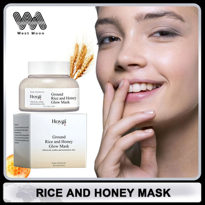 Honey Mask Blackhead Remover Shrink Pores Purified Skin Brightening Oil Control Rice Mud Mask for Face Skin Care Products